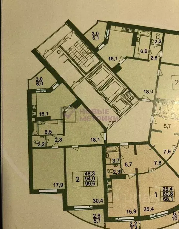 2-к кв. Санкт-Петербург Планерная ул., 63к1 (99.6 м) - Фото 2