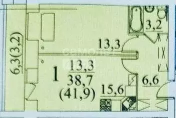 1-к кв. Вологодская область, Вологда ул. Возрождения, 53 (42.1 м) - Фото 0