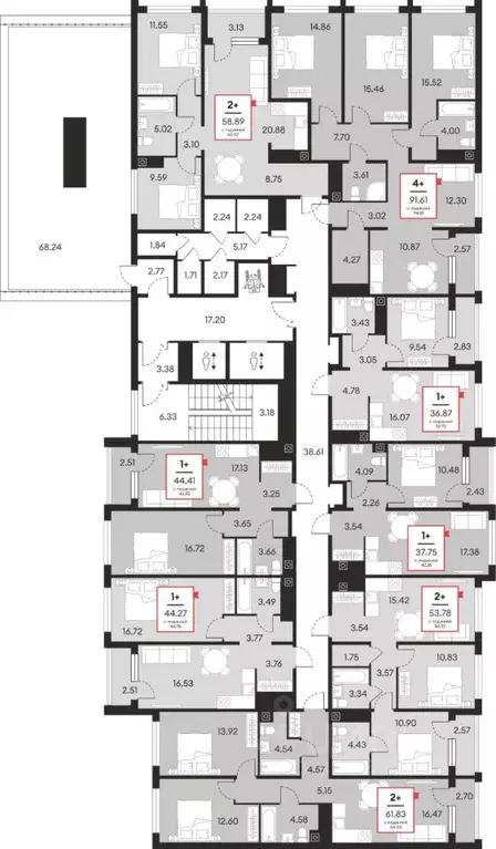 1-к кв. Ханты-Мансийский АО, Нефтеюганск ул. Нефтяников, 48А (44.41 м) - Фото 2