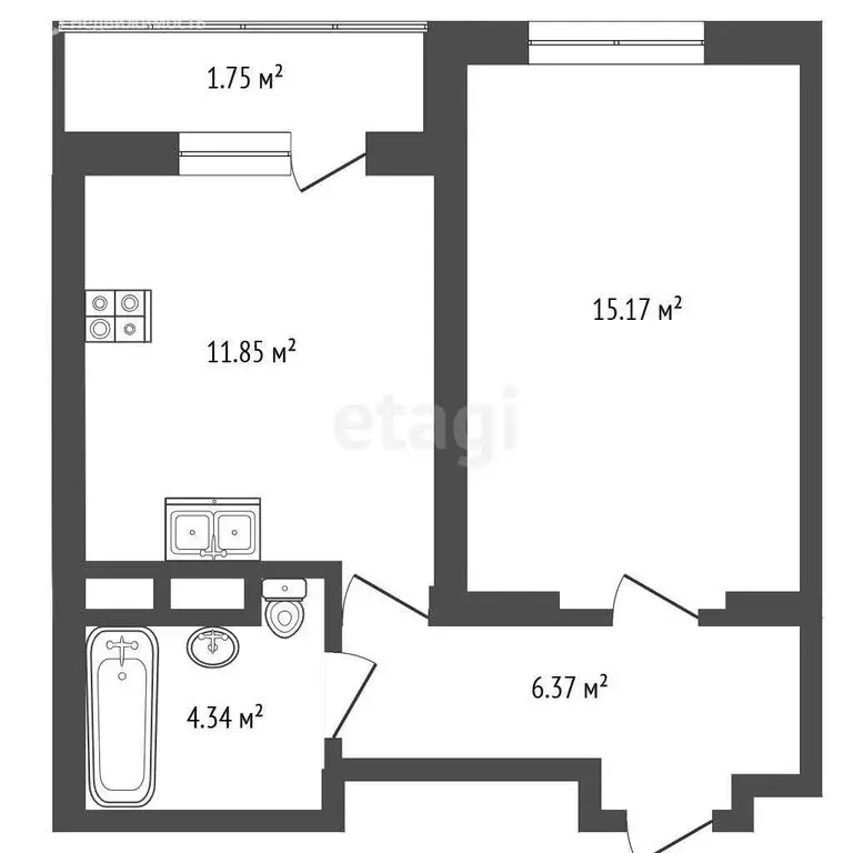 1-комнатная квартира: Ярославль, Дядьковская улица, 25А (38 м) - Фото 0