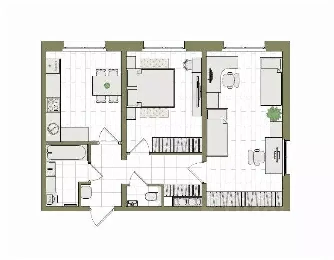 2-к кв. Кировская область, Киров ул. Чистопрудненская, 13А (59.2 м) - Фото 1