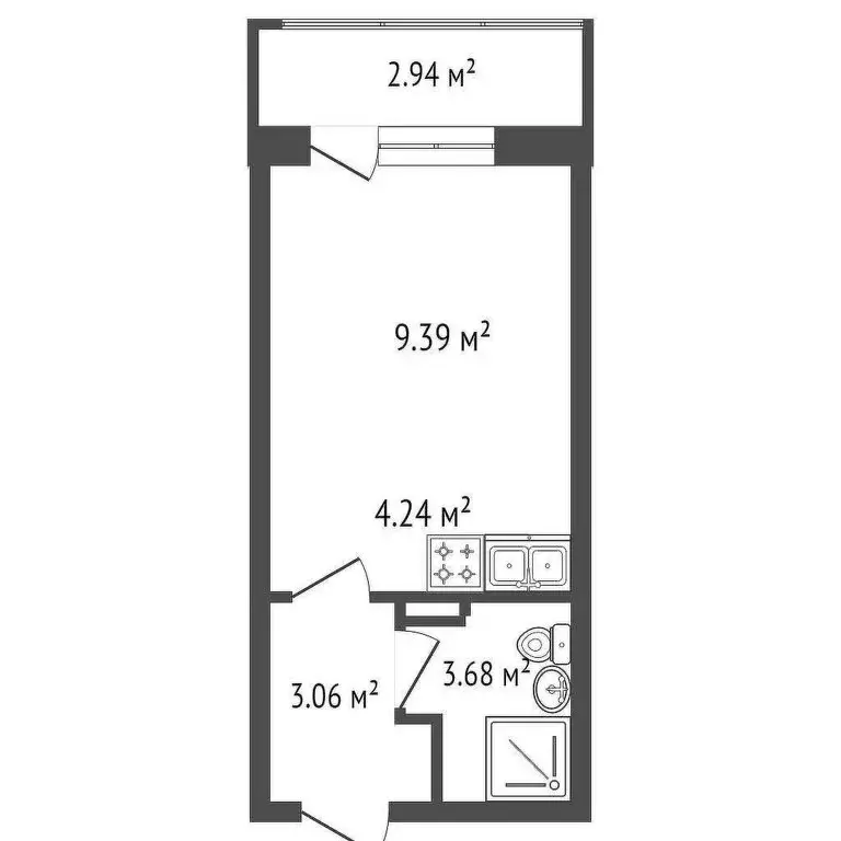 Квартира-студия: Мурино, Графская улица, 6к4 (21.25 м) - Фото 0