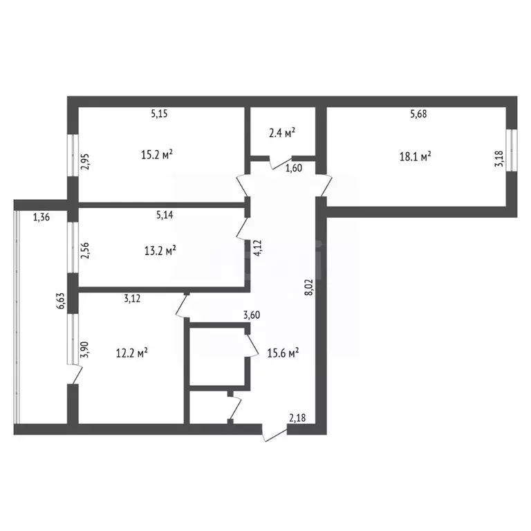 3-к кв. Амурская область, Благовещенск Игнатьевское ш., 16/2 (80.09 м) - Фото 1