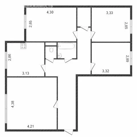 4-комнатная квартира: Тобольск, микрорайон 3Б, 10 (78.8 м) - Фото 0