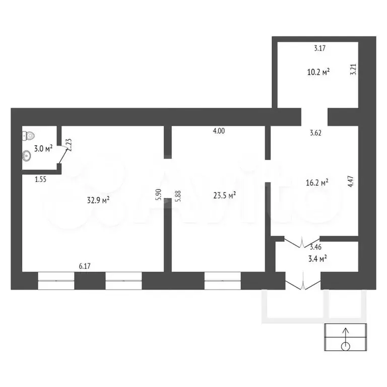 Продам помещение свободного назначения, 89.9 м - Фото 0