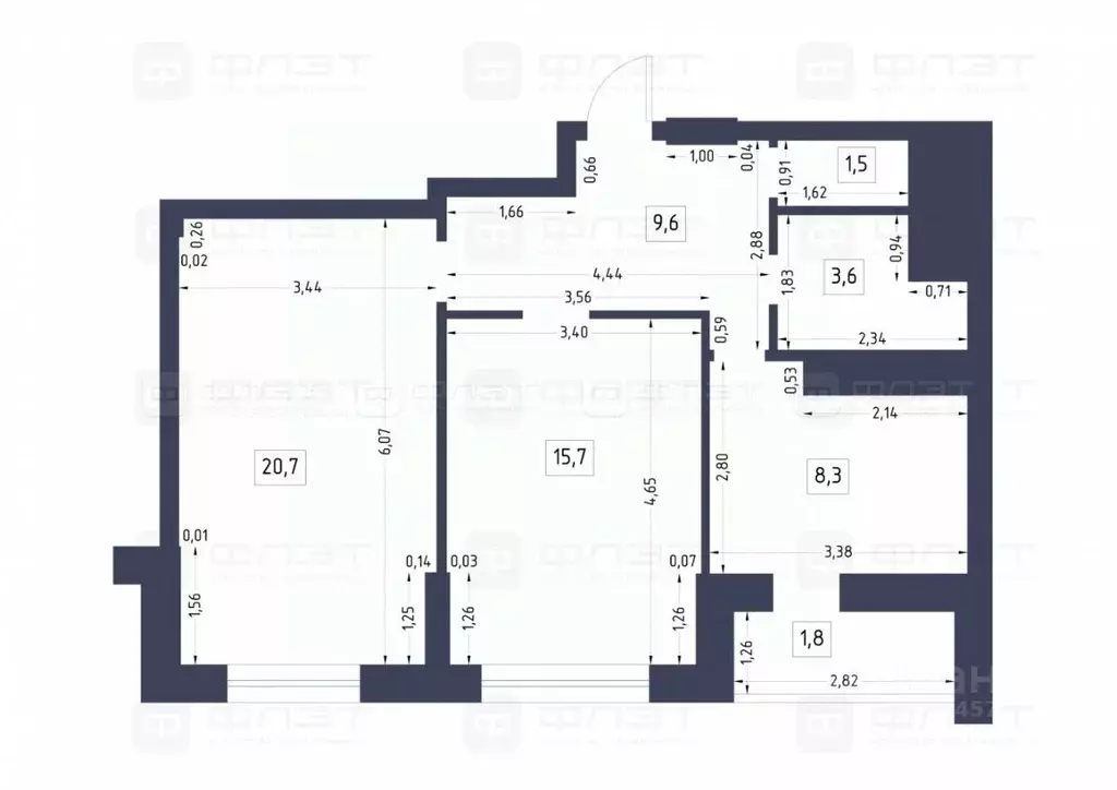 2-к кв. Татарстан, Казань ул. Рихарда Зорге, 66В (62.0 м) - Фото 1
