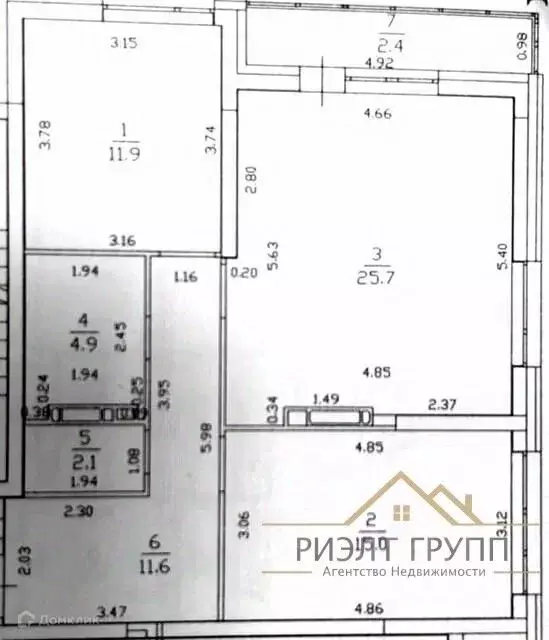 3-к кв. Татарстан, Казань ул. Аметьевская магистраль, 18к3 (72.0 м) - Фото 2