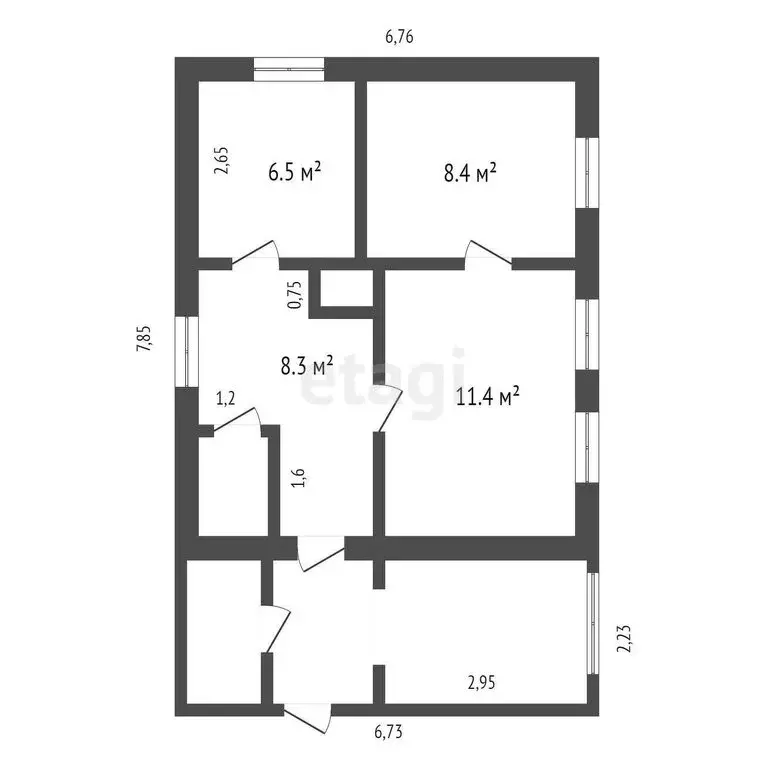 Дом в Красноярск, микрорайон Суворовский, улица Олейникова (36.5 м) - Фото 1