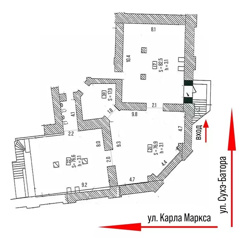 Торговая площадь в Иркутская область, Иркутск ул. Сухэ-Батора, 18 (260 ... - Фото 2