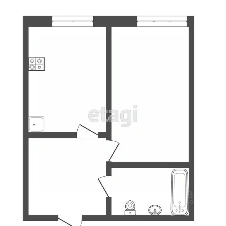 1-к кв. Тюменская область, Тюмень ул. Геннадия Куцева, 7 (35.7 м) - Фото 1