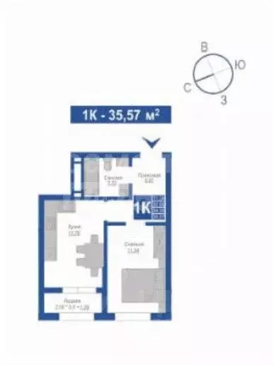1-к кв. Крым, Джанкой ул. Октябрьская, 63 (34.28 м) - Фото 1