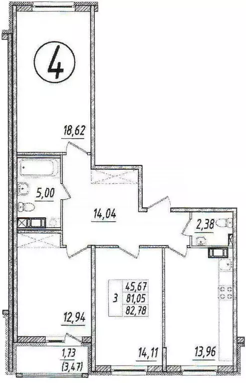 Продаётся 3-к квартира, 81.05 м - Фото 0