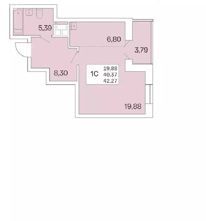 Квартира-студия: Новосибирск, Ядринцевская улица, 57 (40 м) - Фото 0