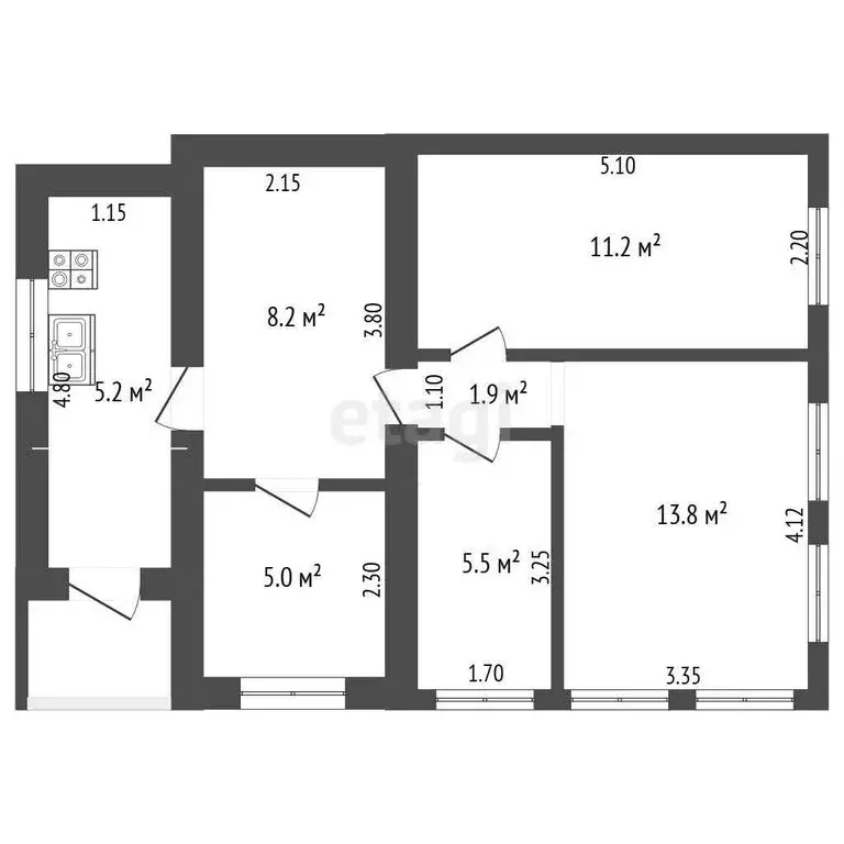 Дом в Саранск, улица Сычкова (58 м) - Фото 1