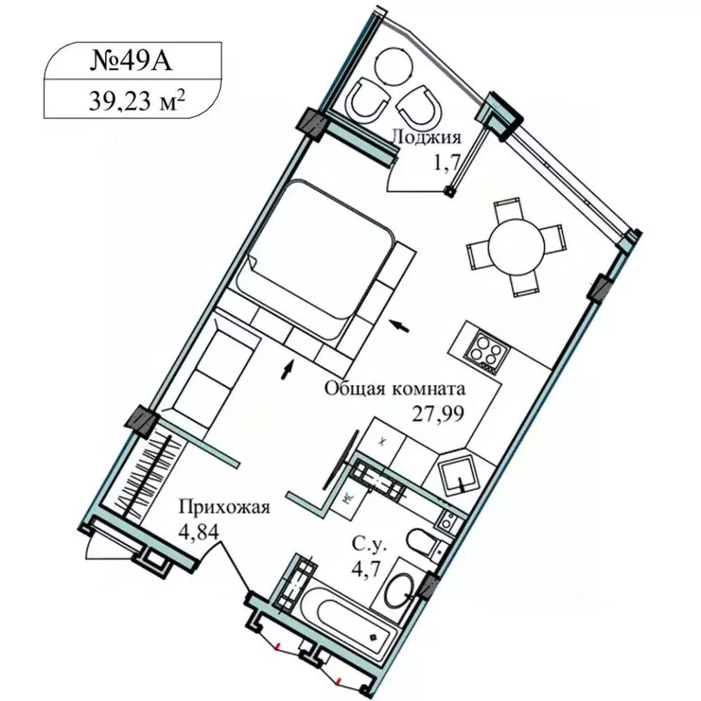 1-к кв. Севастополь ул. Летчиков, 10 (40.9 м) - Фото 0