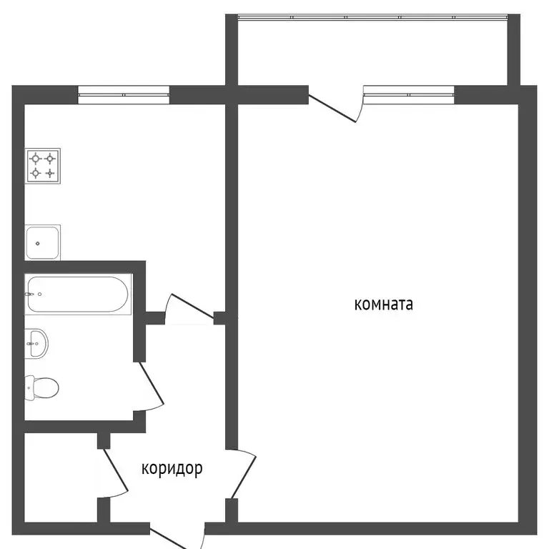 1-комнатная квартира: Тобольск, 9-й микрорайон, 22 (35.9 м) - Фото 0