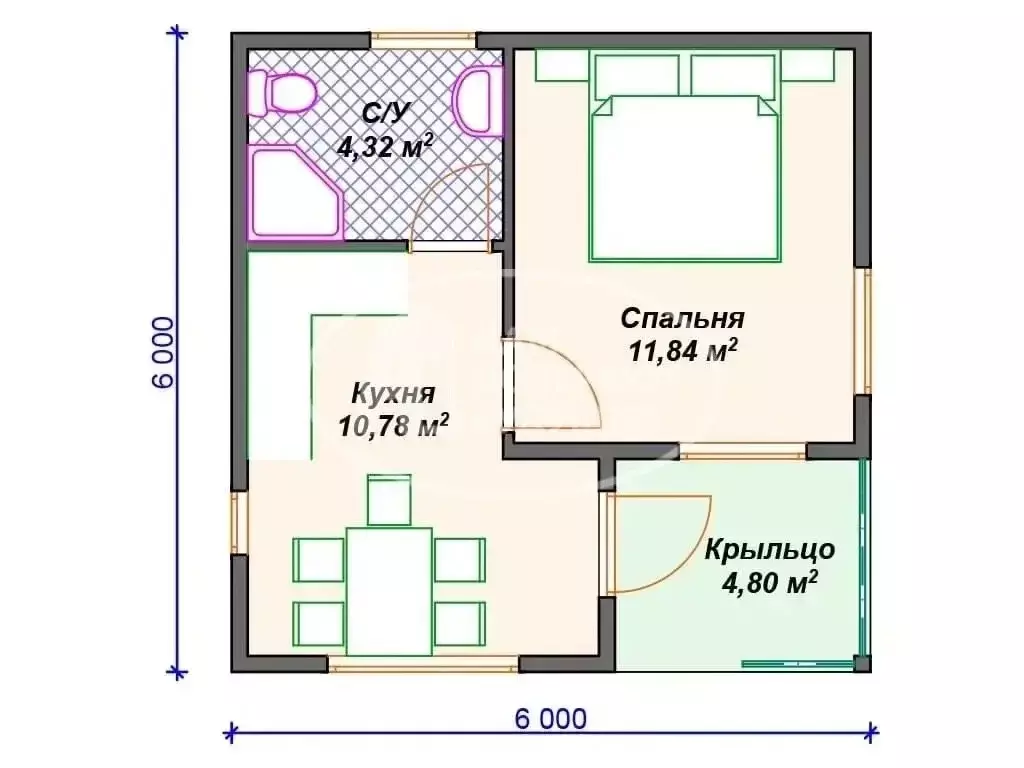 Дом в Кунгур, улица Степана Разина (36 м) - Фото 2