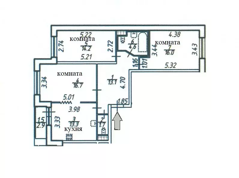 3-комнатная квартира: Санкт-Петербург, улица Кустодиева, 3к2 (82.5 м) - Фото 0