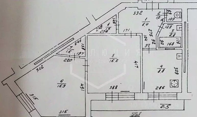 2-к кв. Калининградская область, Калининград Пролетарская ул., 87 ... - Фото 2