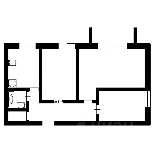 3-к кв. Татарстан, Казань ул. Декабристов, 83 (61.7 м) - Фото 1