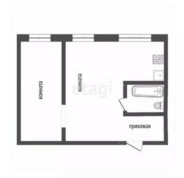 2-к кв. Воронежская область, Воронеж ул. Станкевича, 1 (45.0 м) - Фото 1
