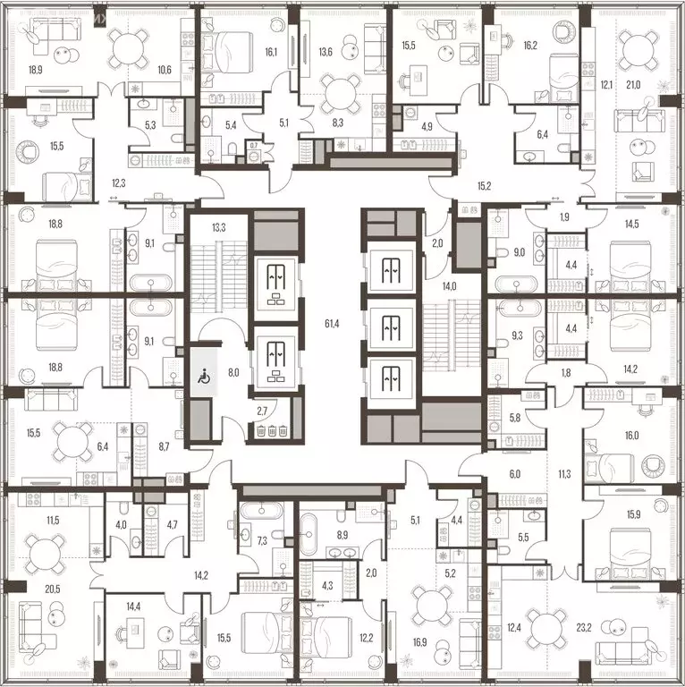 3-комнатная квартира: Москва, ЖК Хай Лайф (90.5 м) - Фото 2