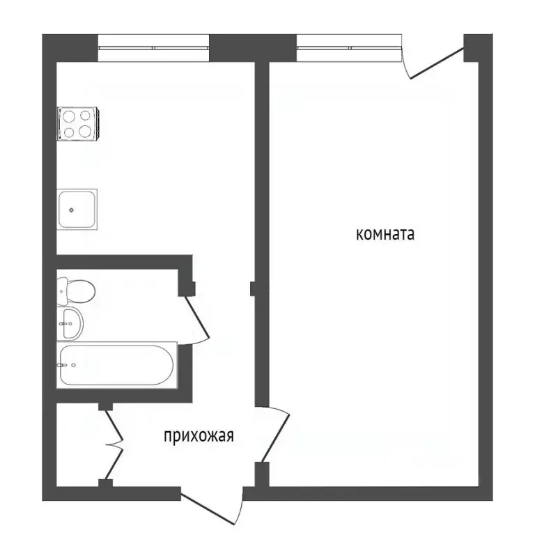 1-к кв. Ярославская область, Ярославль ул. Громова, 52 (30.1 м) - Фото 1