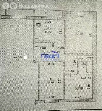 3-комнатная квартира: Чебоксары, улица Ахазова, 11 (67.3 м) - Фото 1