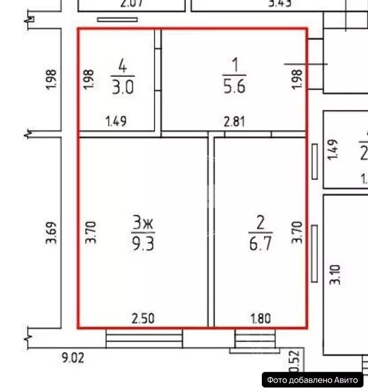 1-к кв. Калининградская область, Гурьевский муниципальный округ, пос. ... - Фото 2