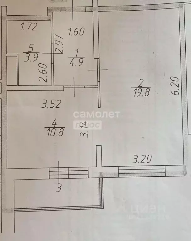Квартира, 1 комната, 39 м - Фото 1