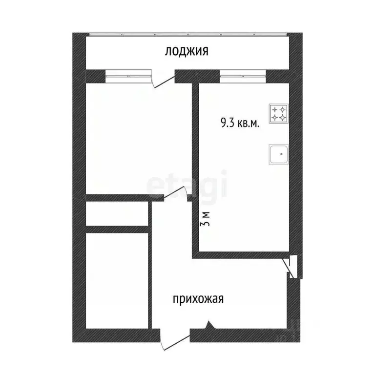 1-к кв. Белгородская область, Белгород ул. Щорса, 13 (38.0 м) - Фото 1