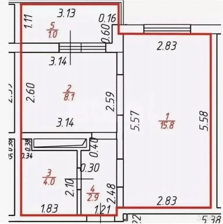 1-к кв. Татарстан, Казань ул. Натана Рахлина, 15к2 (30.8 м) - Фото 2