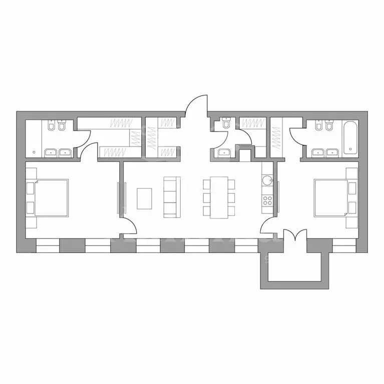 3-комнатная квартира: Москва, улица Солянка, 7 (106.8 м) - Фото 1