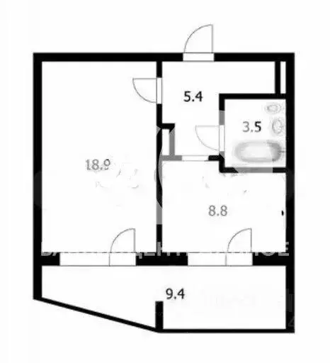 1-к кв. Новосибирская область, Новосибирск ул. Мясниковой, 4 (42.0 м) - Фото 1