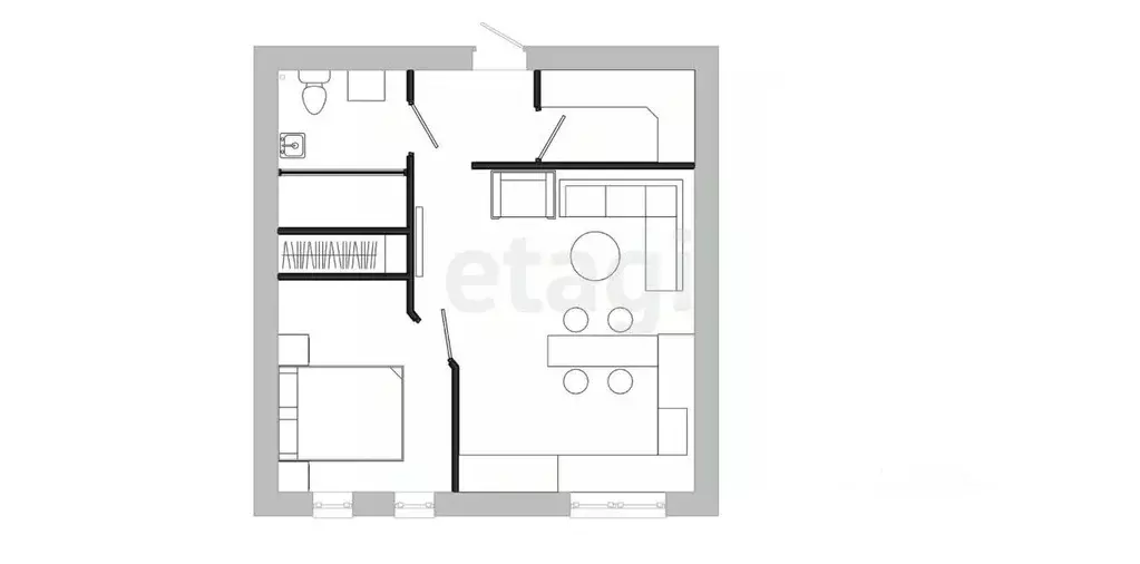 2-к кв. Тульская область, Новомосковск Донской проезд, 14А (46.0 м) - Фото 1