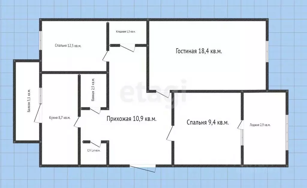 3-к кв. Краснодарский край, Горячий Ключ ул. Ленина, 213 (65.6 м) - Фото 0