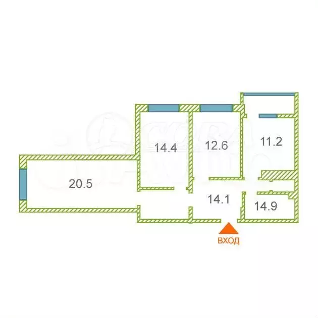 3-к. квартира, 80 м, 13/16 эт. - Фото 0