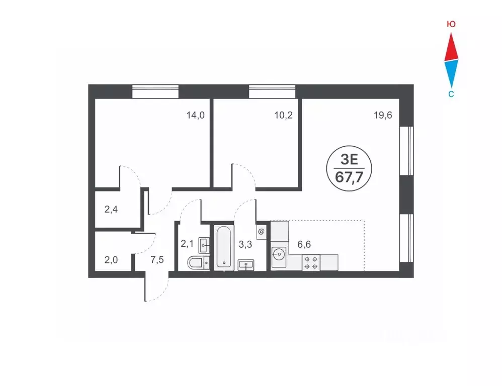 3-к кв. Кировская область, Киров ул. Энтузиастов, 23 (67.5 м) - Фото 2