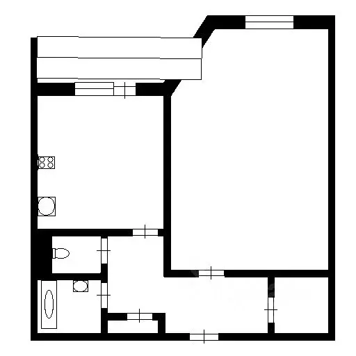 1-к кв. Саха (Якутия), Якутск ул. Курашова, 27/2 (42.0 м) - Фото 1