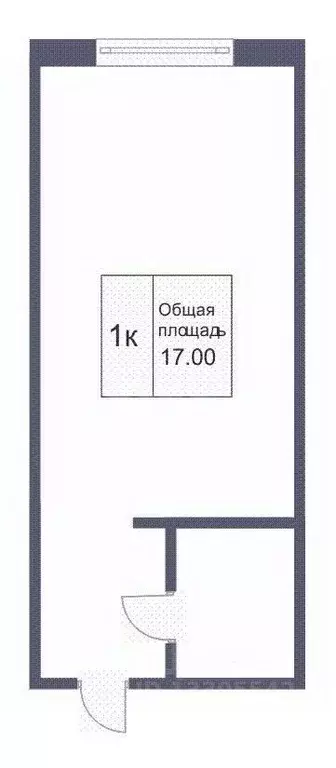Студия Кемеровская область, Кемерово ул. Халтурина, 23 (17.0 м) - Фото 2