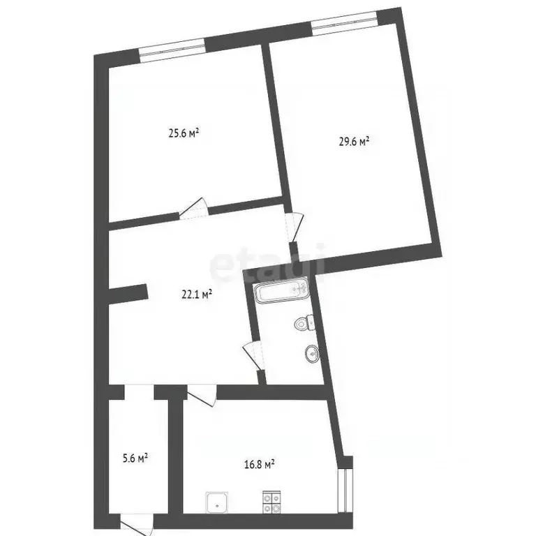 2-к кв. Тюменская область, Тюмень ул. Сакко, 5 (106.9 м) - Фото 0