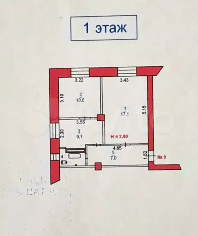 2-к. квартира, 45,9 м, 1/2 эт. - Фото 0