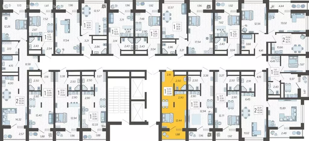 Квартира-студия: Сочи, микрорайон Бытха, Ясногорская улица, 16/2к4 ... - Фото 1