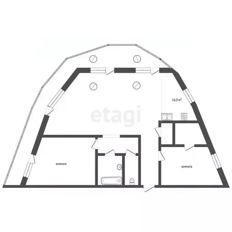 4-к кв. Крым, Ялта муниципальный округ, Гурзуф пгт ул. Строителей, 3А ... - Фото 2