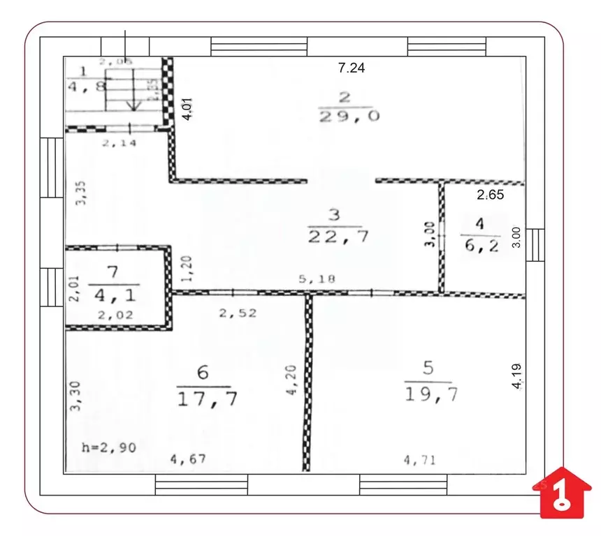 Дом в Омская область, Омский район, с. Пушкино ул. Ленина (100 м) - Фото 2