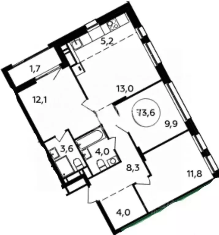 3-к кв. Москва ул. Лобановский Лес, 13 (73.6 м) - Фото 1