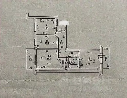 3-к кв. Ростовская область, Ростов-на-Дону Извилистая ул., 9 (69.2 м) - Фото 1