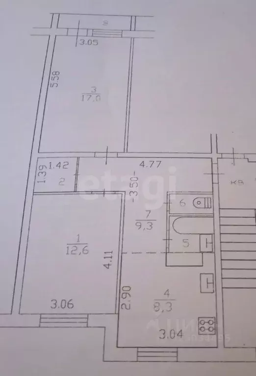 2-к кв. Ленинградская область, Всеволожск Межевая ул., 23 (53.2 м) - Фото 2