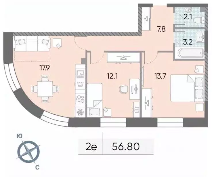 2-к кв. Москва Автозаводская ул., 23Бк2 (56.8 м) - Фото 2