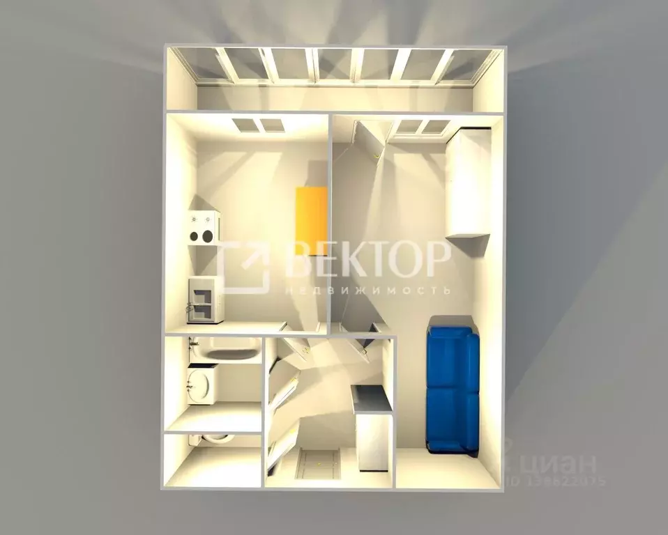 1-к кв. Ярославская область, Ярославль просп. Дзержинского, 31 (34.1 ... - Фото 2